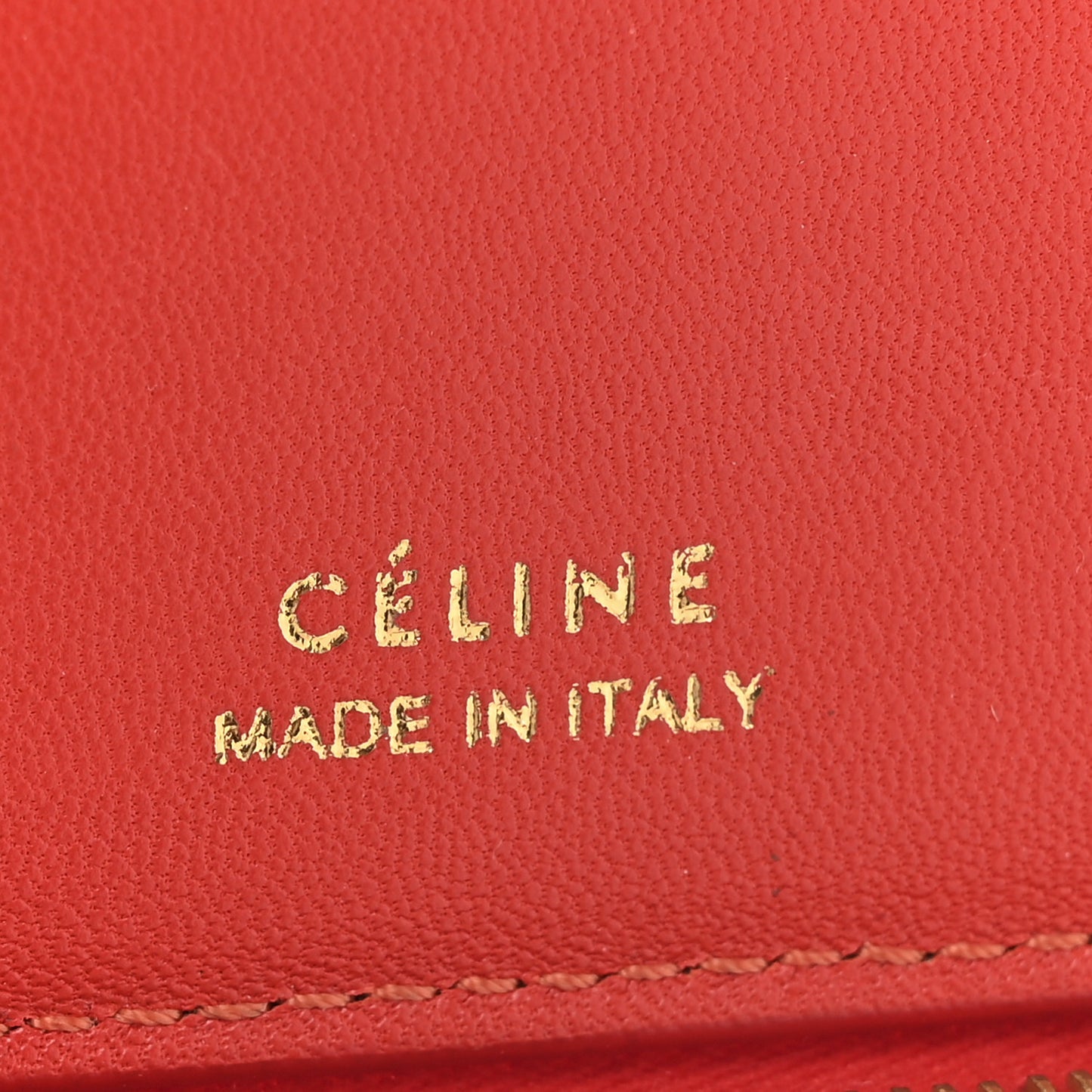 Drummed Calfskin Large Zip Around Multifunction Wallet Red