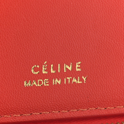 Celine Drummed Calfskin Large Zip Around Multifunction Wallet Red 7 of 12