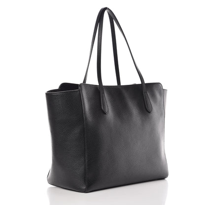Gucci Pebbled Calfskin Medium Swing Tote Black 3 of 10