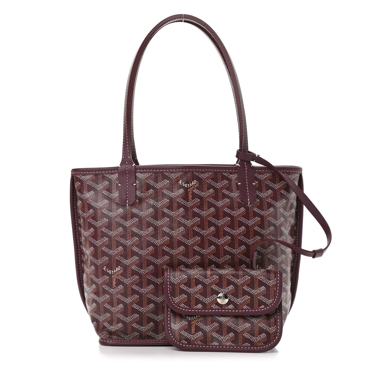 Goyardine Reversible Mini Anjou Burgundy