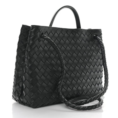 Bottega Veneta Nappa Intrecciato Medium Andiamo Shoulder Bag Black 3 of 8