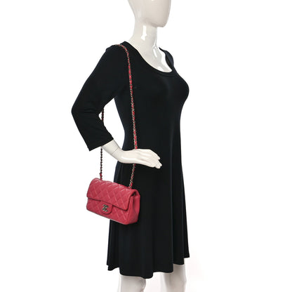 Chanel Lambskin Quilted Mini Rectangular Flap Pink 2 of 9