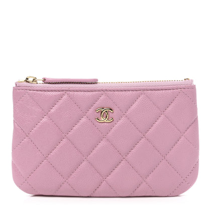 Chanel Caviar Quilted Small Cosmetic Case Light Pink 1 of 7