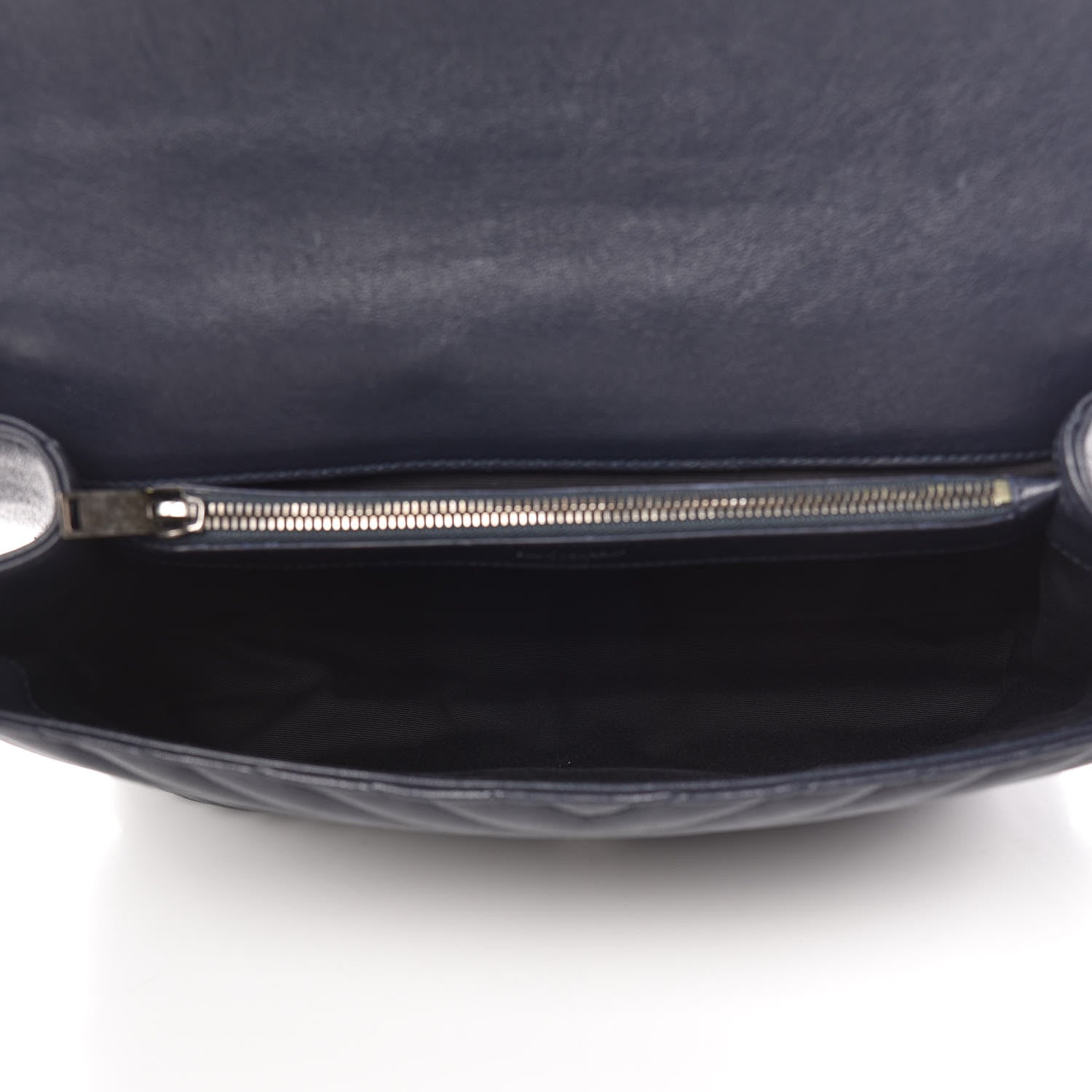 Saint Laurent Sheepskin Matelasse Chevron Monogram Large College Satchel Deep Marine 5 of 10