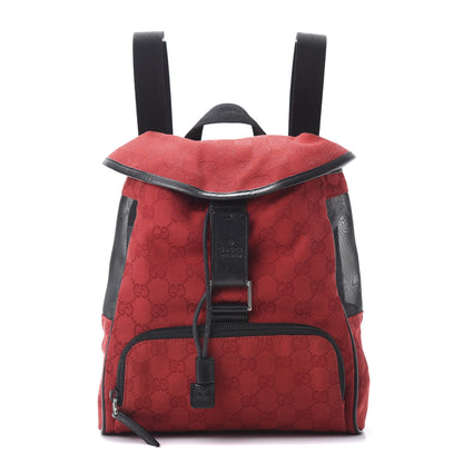 Gucci Nylon Monogram Flap Backpack Red 1 of 10