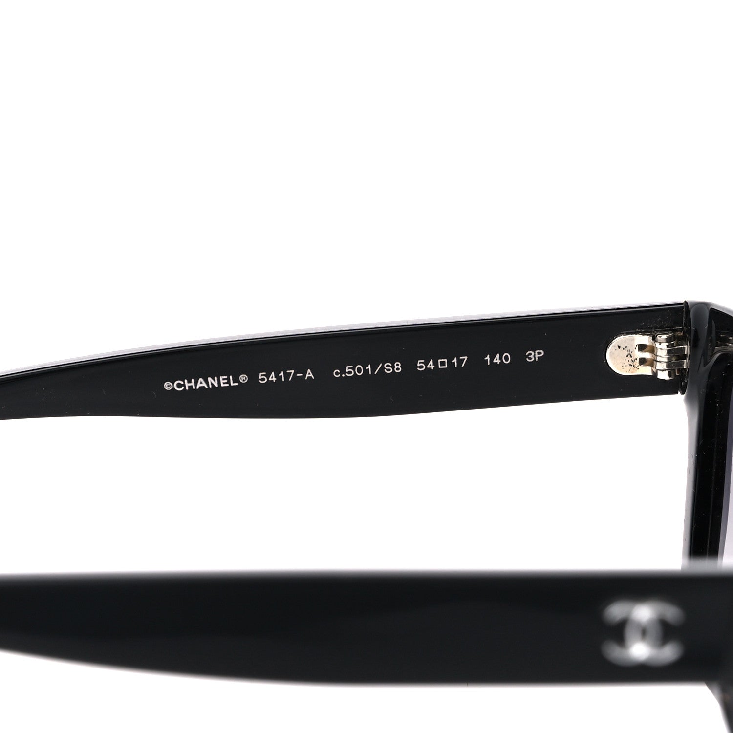 Chanel Acetate Polarized Square Sunglasses 5417-A Black 5 of 9