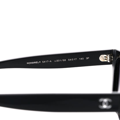 Chanel Acetate Polarized Square Sunglasses 5417-A Black 5 of 9