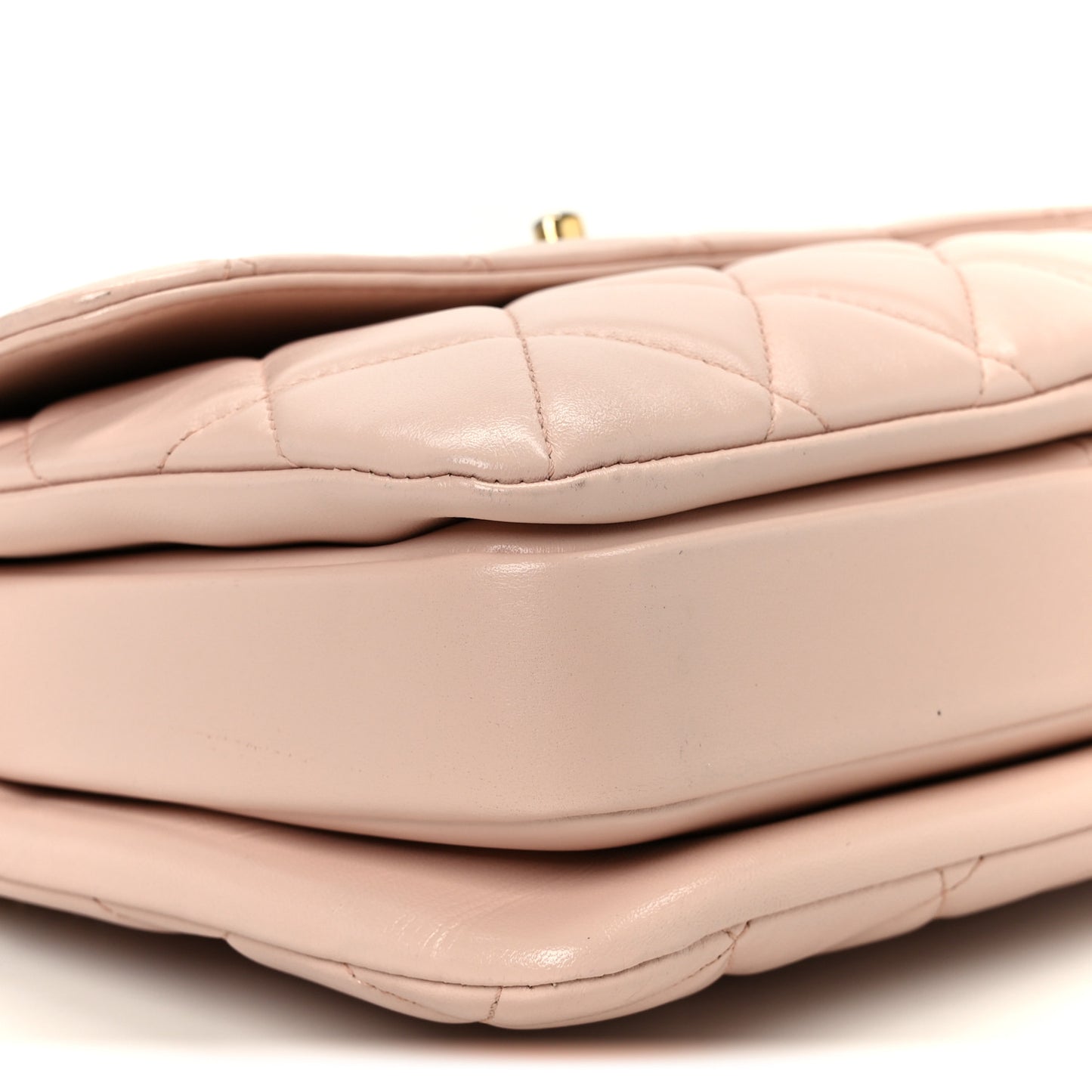 Lambskin Quilted Small Trendy CC Flap Dual Handle Bag Light Pink