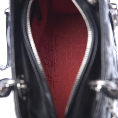 Christian Dior Lambskin Cannage Medium Lady Dior Black 5 of 11