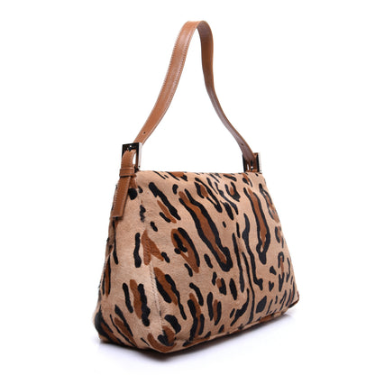Fendi Calf Hair Leopard Print Mama Baguette Brown 3 of 15