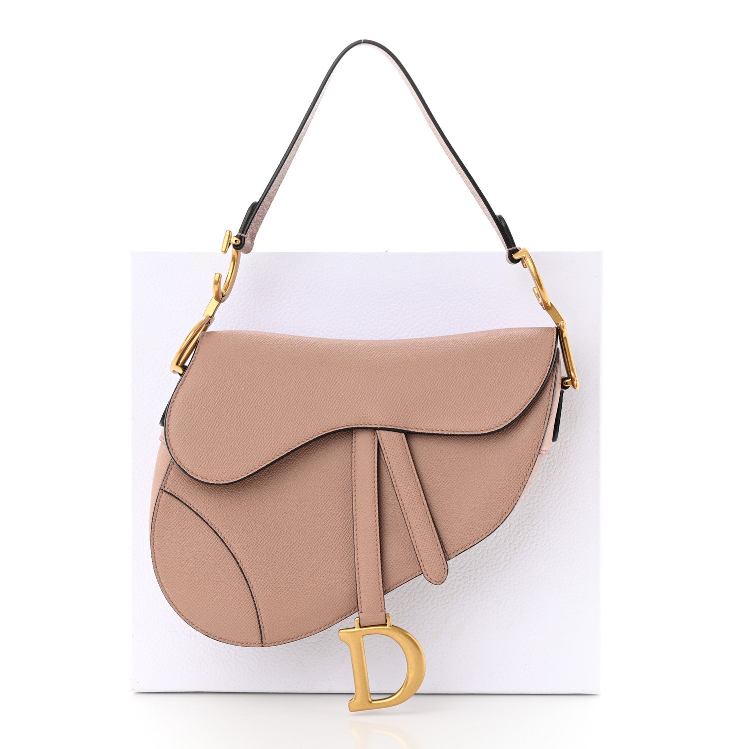 Christian Dior Grained Calfskin Saddle Bag Pink 11 of 11