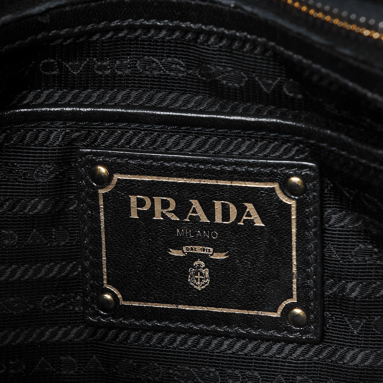 Prada Nappa Gaufre Tote Black 6 of 11