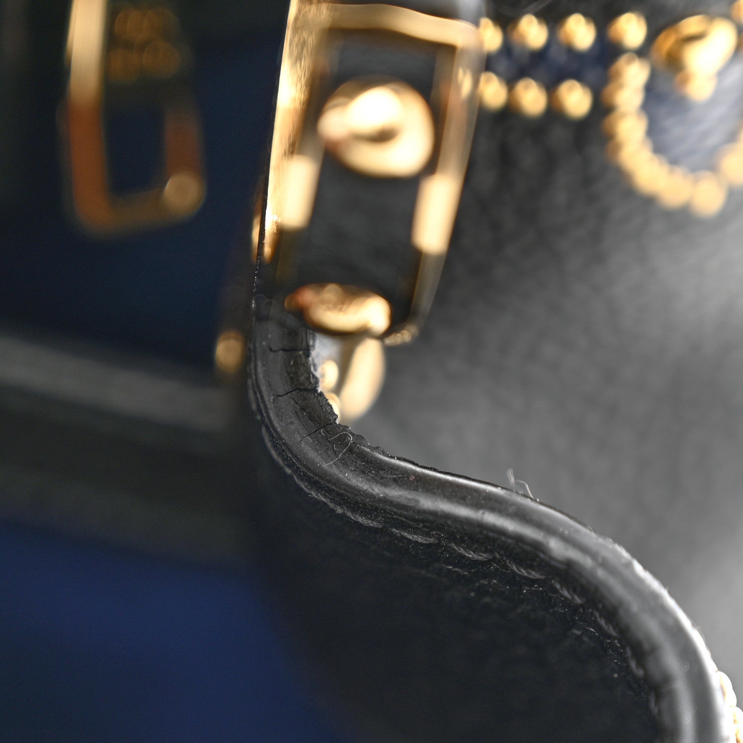 Louis Vuitton Taurillon Flower Capucines PM Black Blue 11 of 13