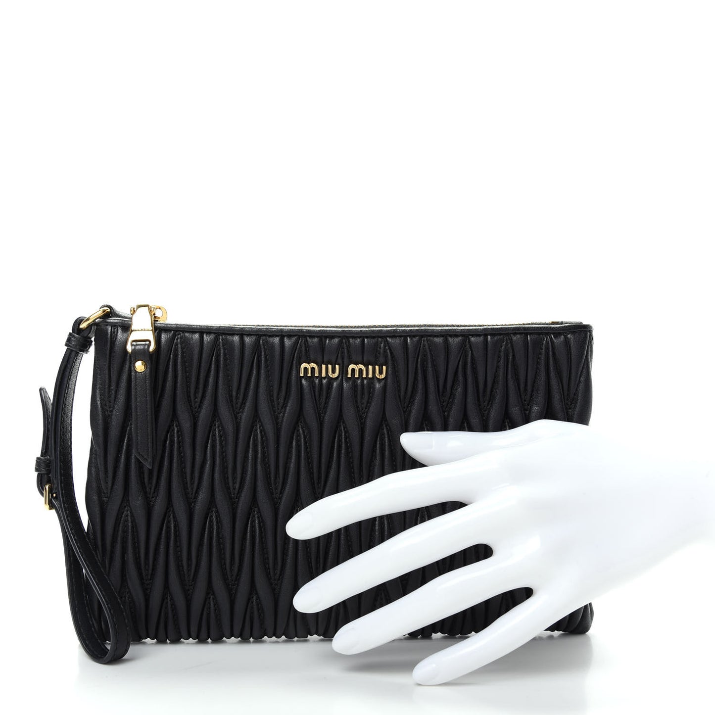 Nappa Matelasse Clutch Black