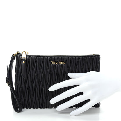 Miu Miu Nappa Matelasse Clutch Black 2 of 7