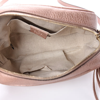 Gucci Metallic Pebbled Calfskin Small Soho Disco Bag Pink 5 of 10