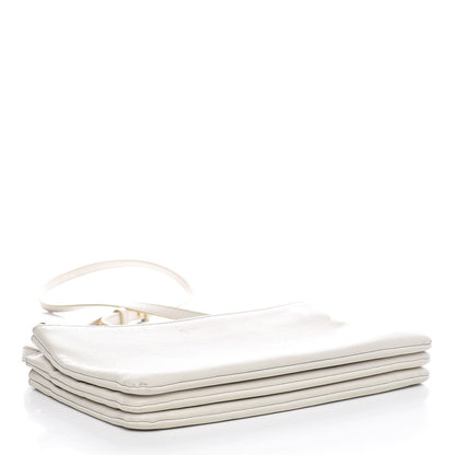 Celine Lambskin Small Trio Crossbody Bag White 4 of 22