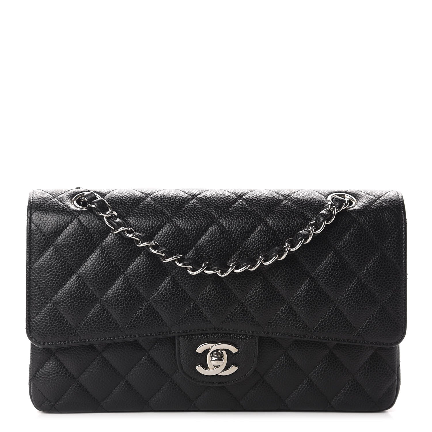 Chanel Caviar Quilted Medium Double Flap Black 1 of 13