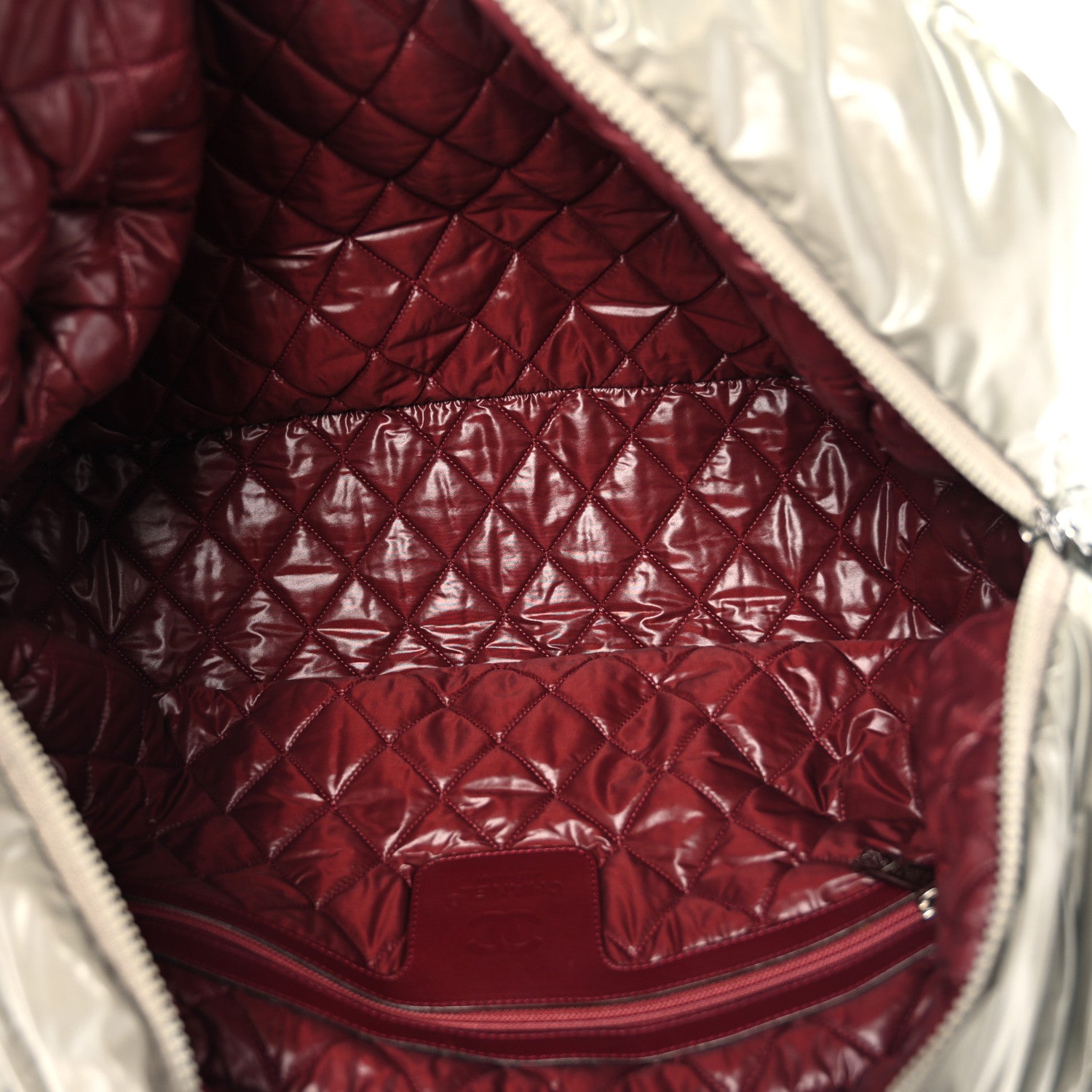Chanel Nylon Quilted Coco Cocoon Reversible Tote Grey 5 of 10