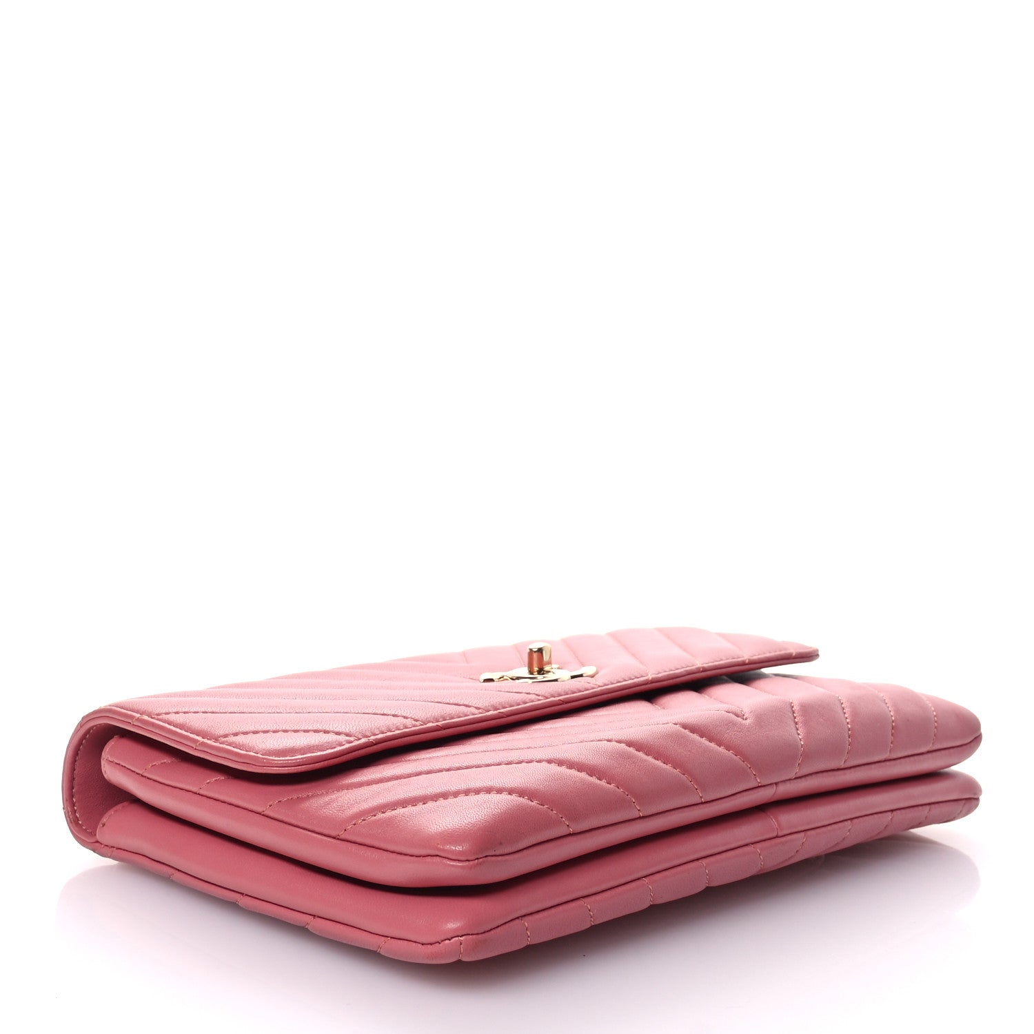 Chanel Lambskin Chevron Quilted Medium Trendy CC Flap Light Pink 4 of 10