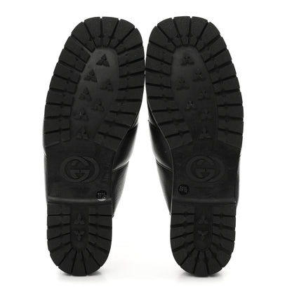 Gucci Goatskin Auroville Horsebit Mules 39.5 Black 6 of 10