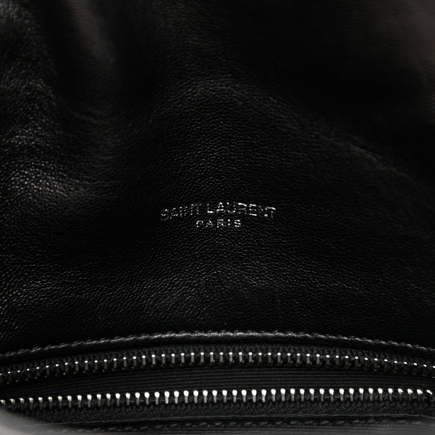 Saint Laurent Lambskin Quilted Toy Loulou Puffer Monogram Chain Satchel Black 6 of 16