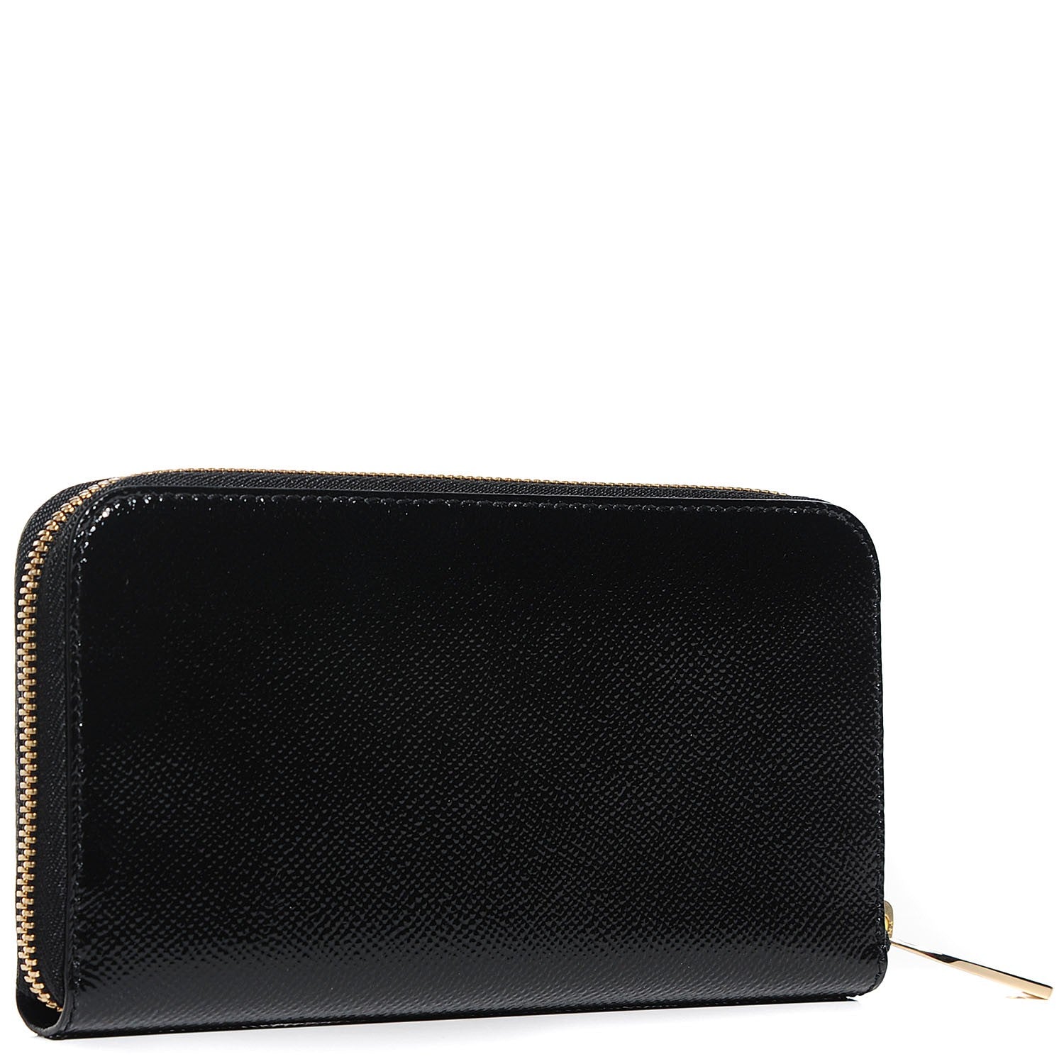 Burberry Patent London Leather Large Zippg Zip Around Wallet Black 3 of 8
