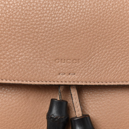 Gucci Cellarius Calfskin Medium Bamboo Daily Flap Shoulder Bag Camelia 7 of 11