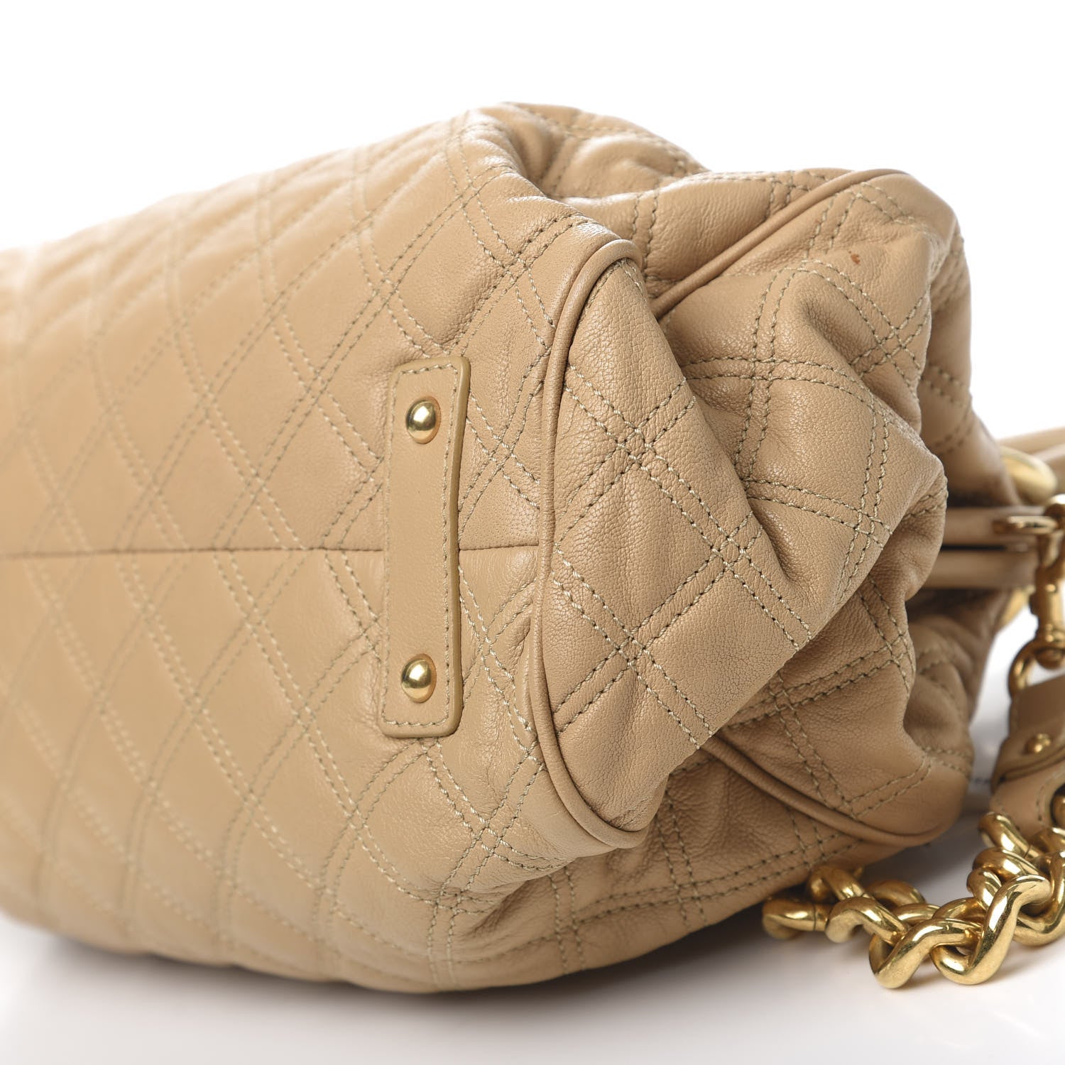 Marc Jacobs Calfskin Quilted Stam Camel 9 of 11
