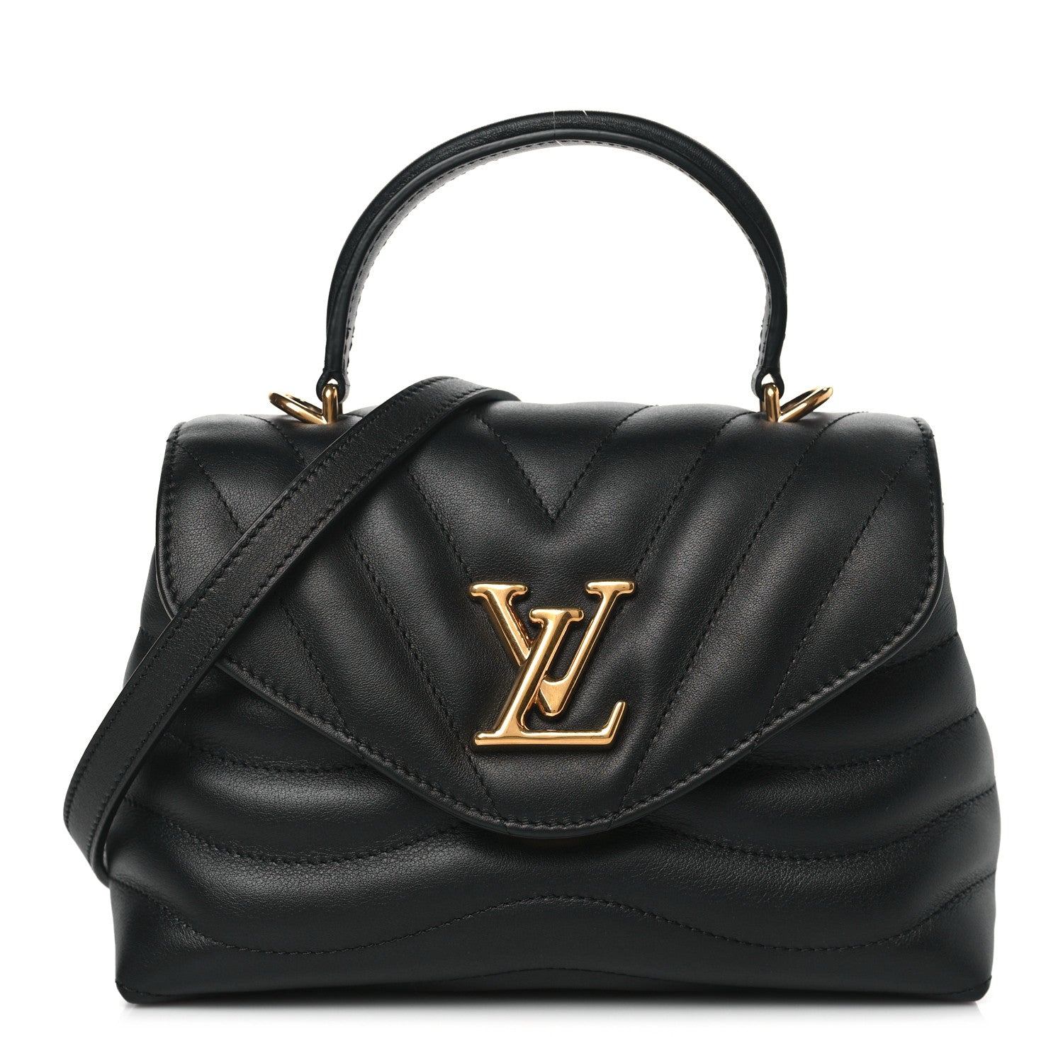Louis Vuitton Calfskin Hold Me New Wave Black 1 of 9