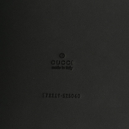Gucci Calfskin GG Monogram Diamond Cut Medium Ophidia Tote Bag Black 7 of 9