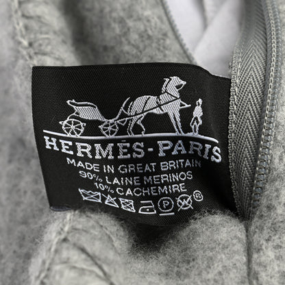 Hermes Wool Cashmere Avalon III Pillow PM Ecru Gris Clair 3 of 3