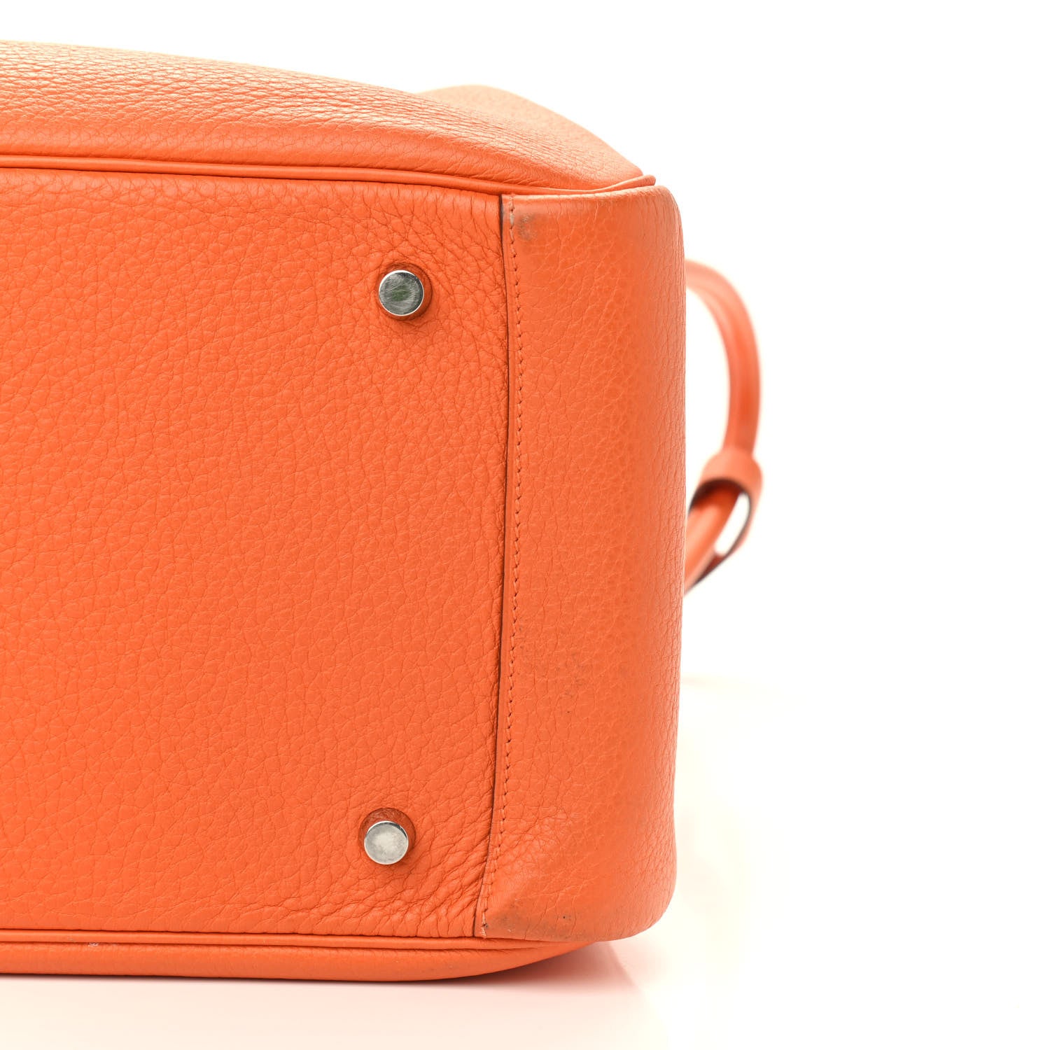 Hermes Taurillon Clemence Lindy 34 Orange 8 of 9