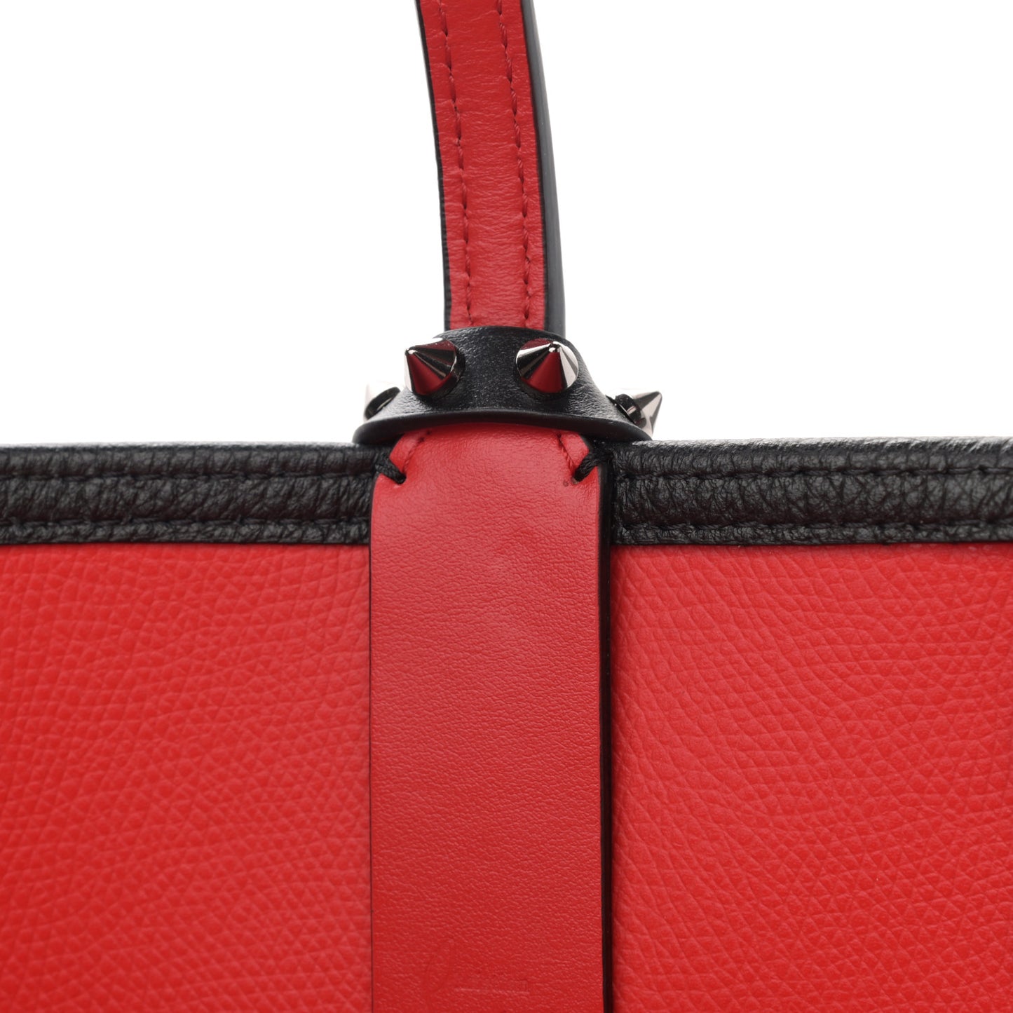 Calfskin Spikes Small East West Cabata Tote Black