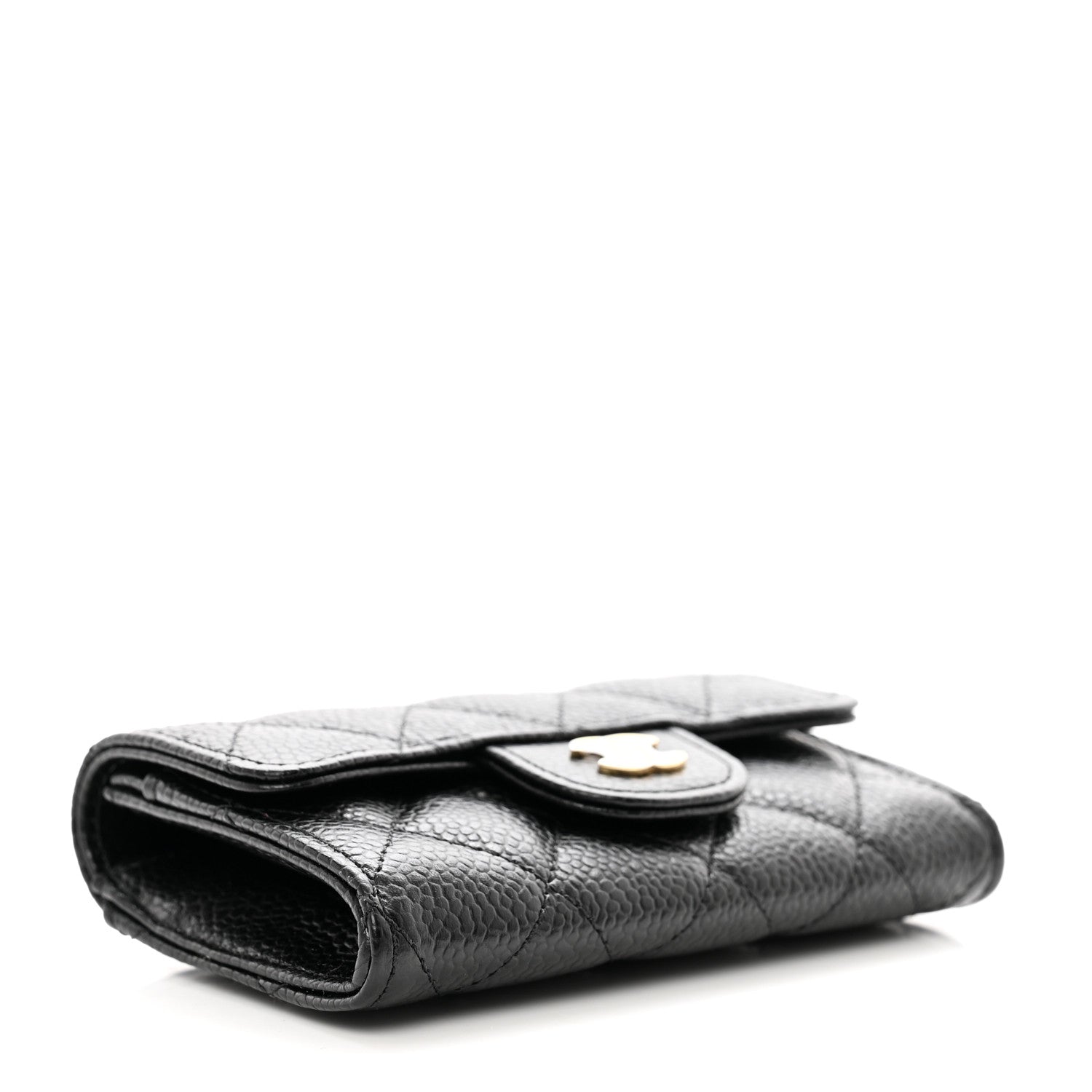 Chanel Caviar Quilted Flap Card Holder Wallet Black 4 of 9