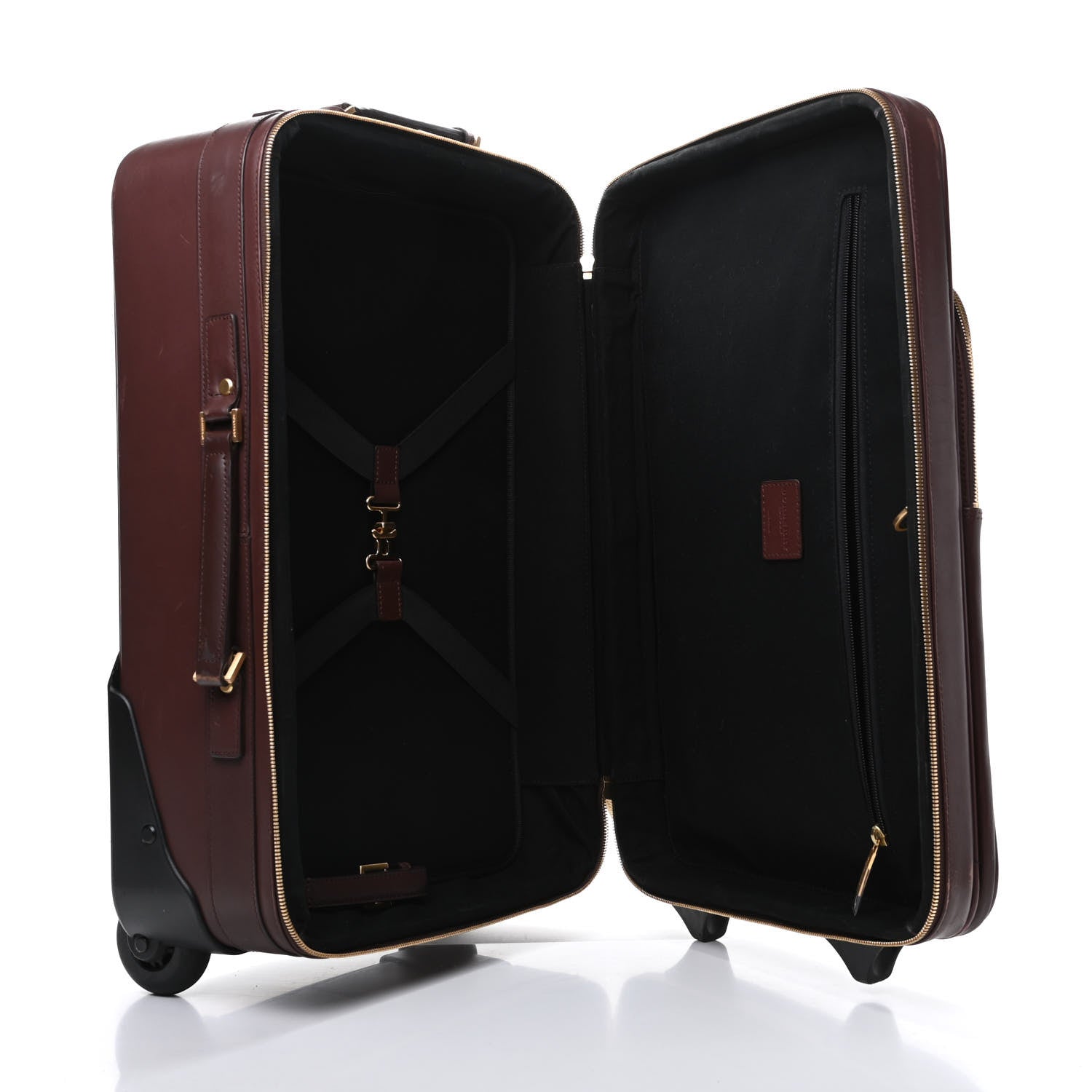 Burberry Calfskin Horseferry Carry-On Suitcase Brown 4 of 11
