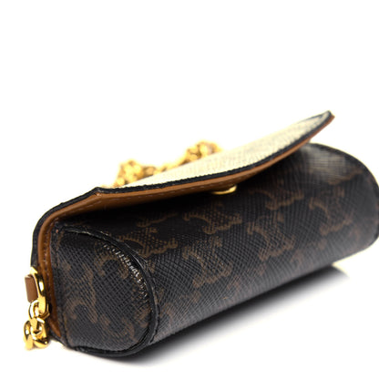 Celine Triomphe Canvas Lipstick Case Black 7 of 9