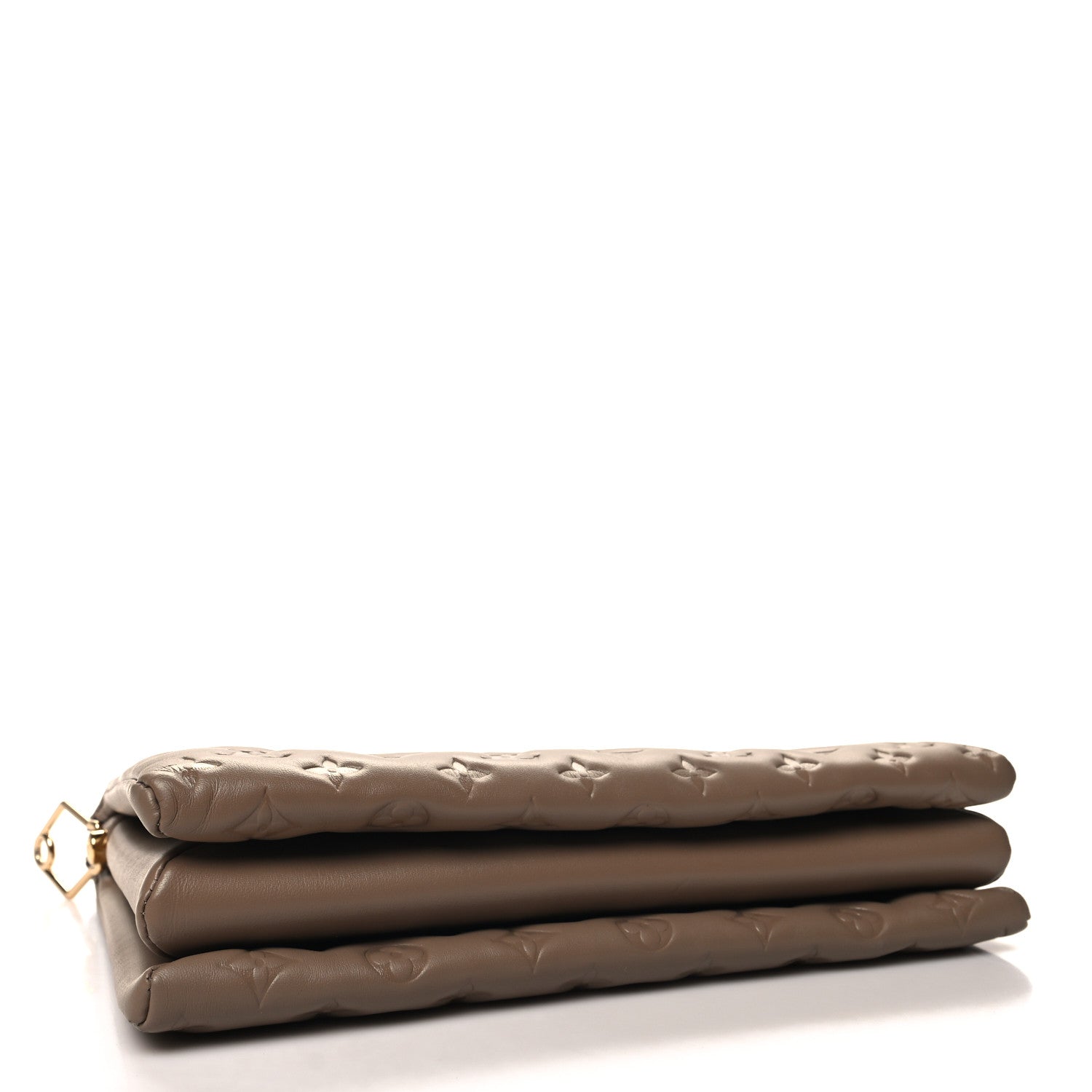 Louis Vuitton Lambskin Embossed Monogram Coussin MM Taupe 4 of 11