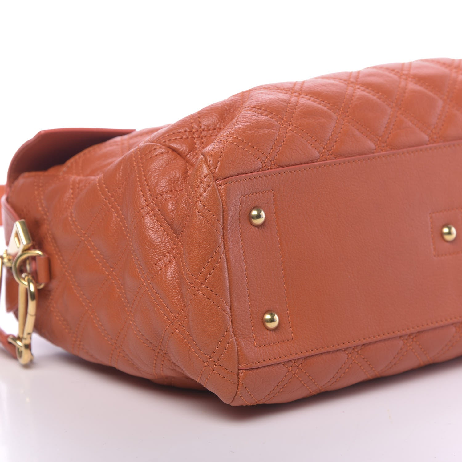 Marc Jacobs Lambskin Quilted Rudy Satchel Mandarin 9 of 10