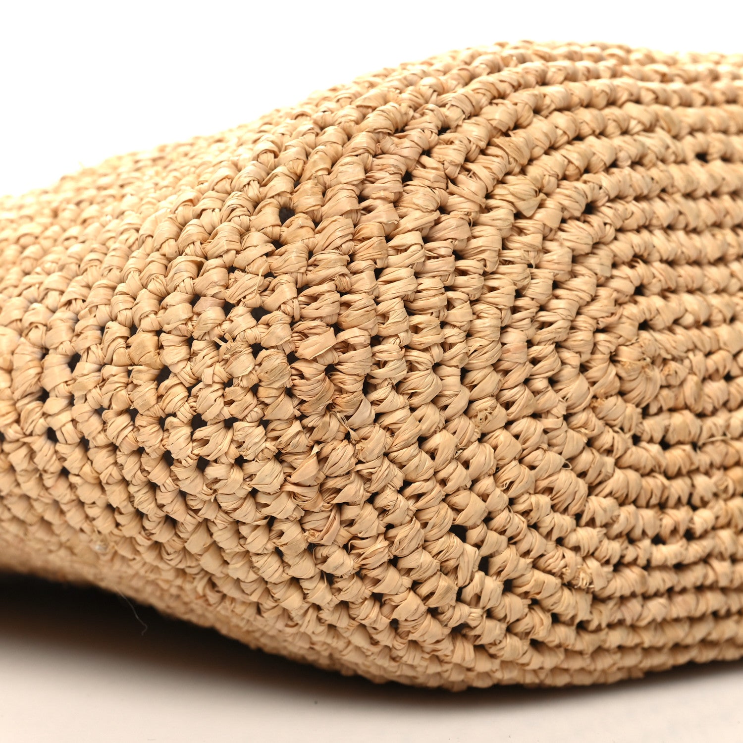 Loewe Calfskin Raffia Paulas Ibiza Pochette Bag Natural Tan 9 of 10