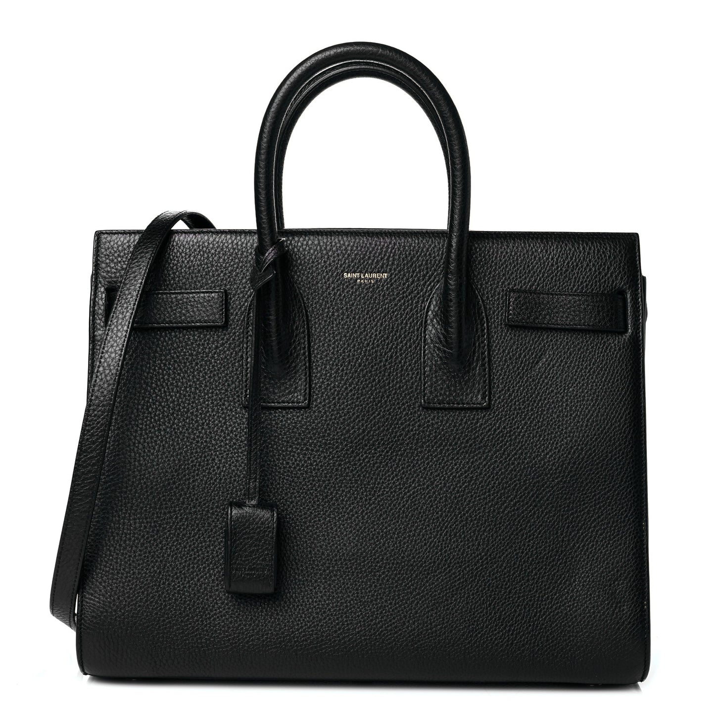 Grained Calfskin Small Sac De Jour Black