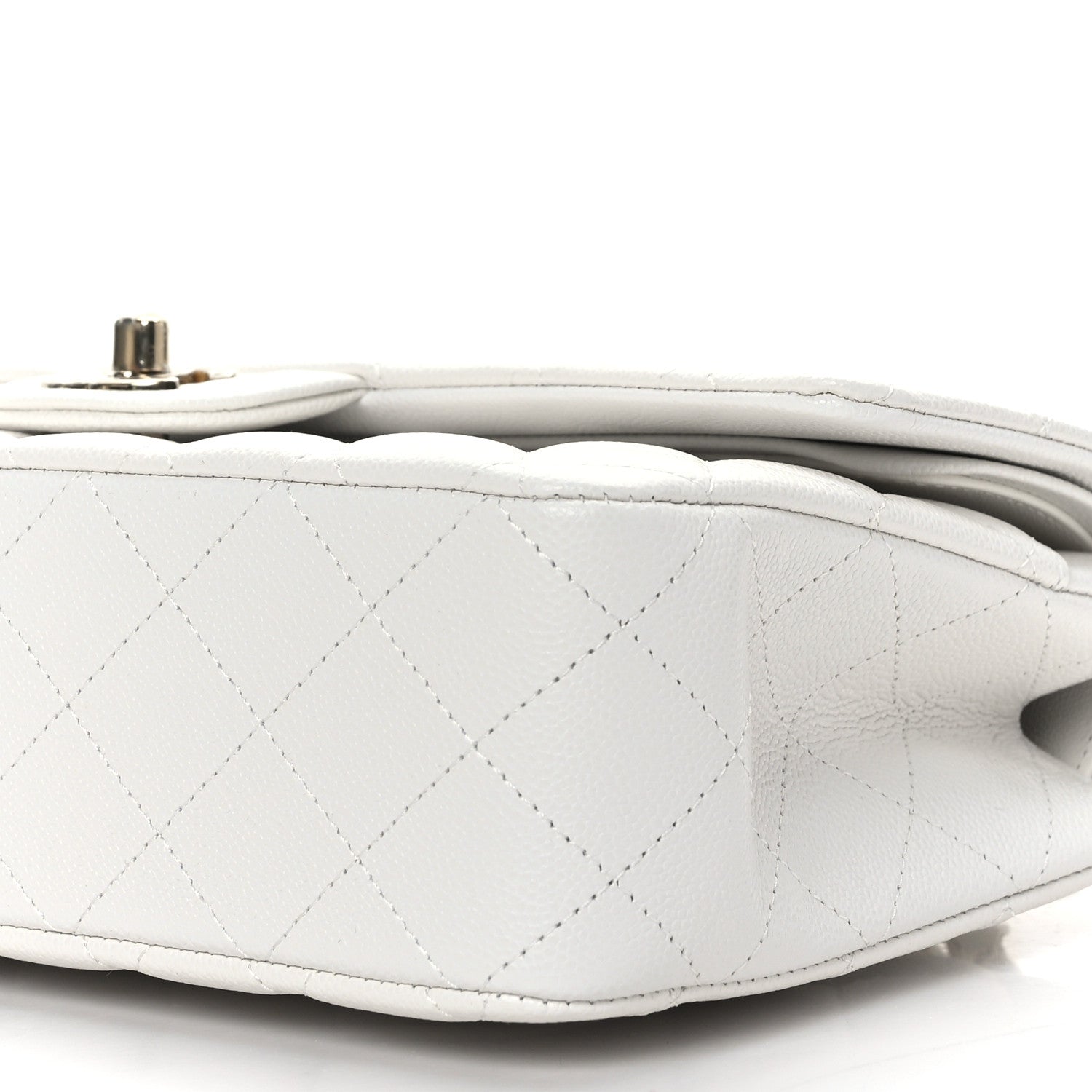 Chanel Caviar Quilted Medium Double Flap White 9 of 9