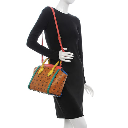 MCM Visetos Satchel Cognac Multicolor 2 of 25