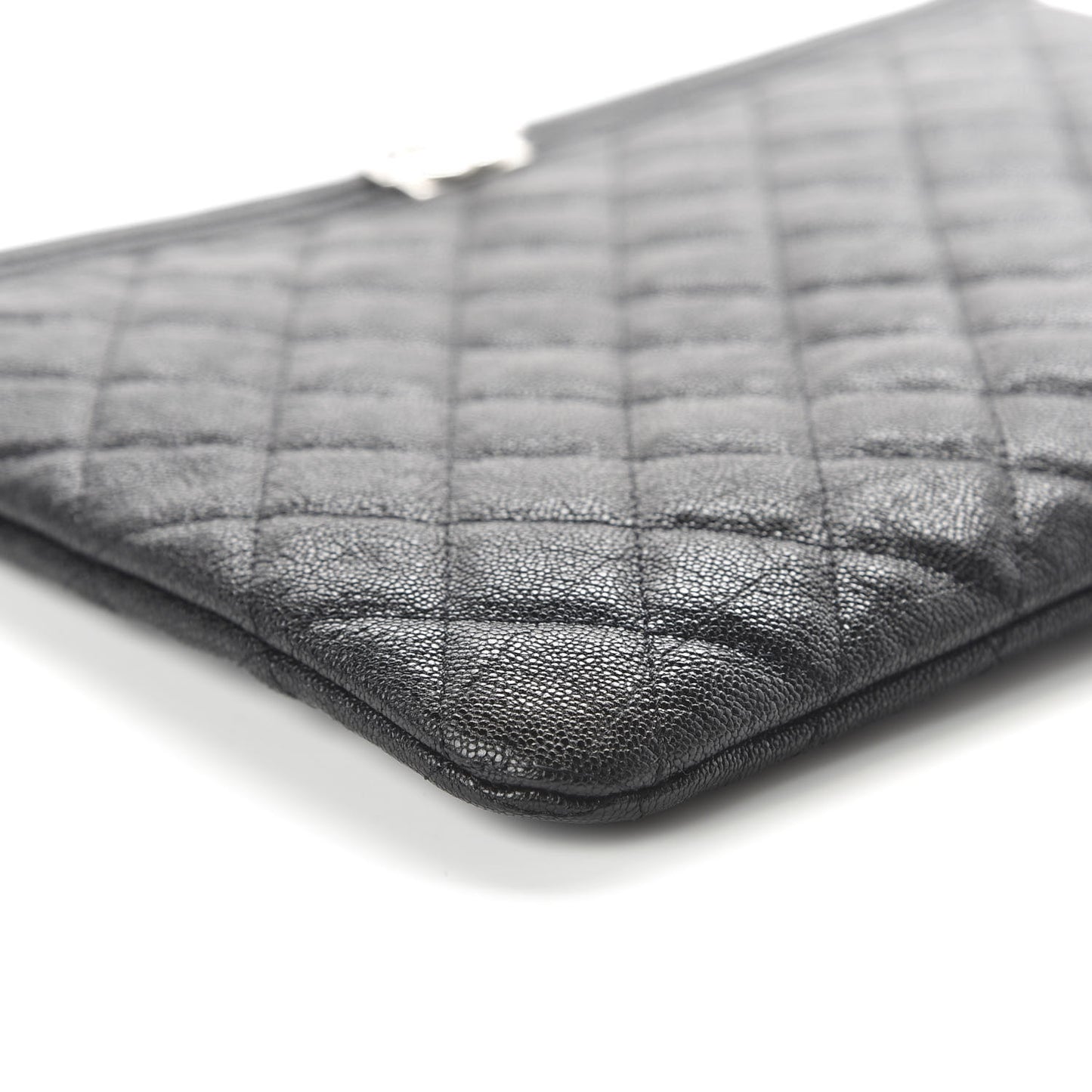 Caviar Quilted Medium Boy Cosmetic Case Black