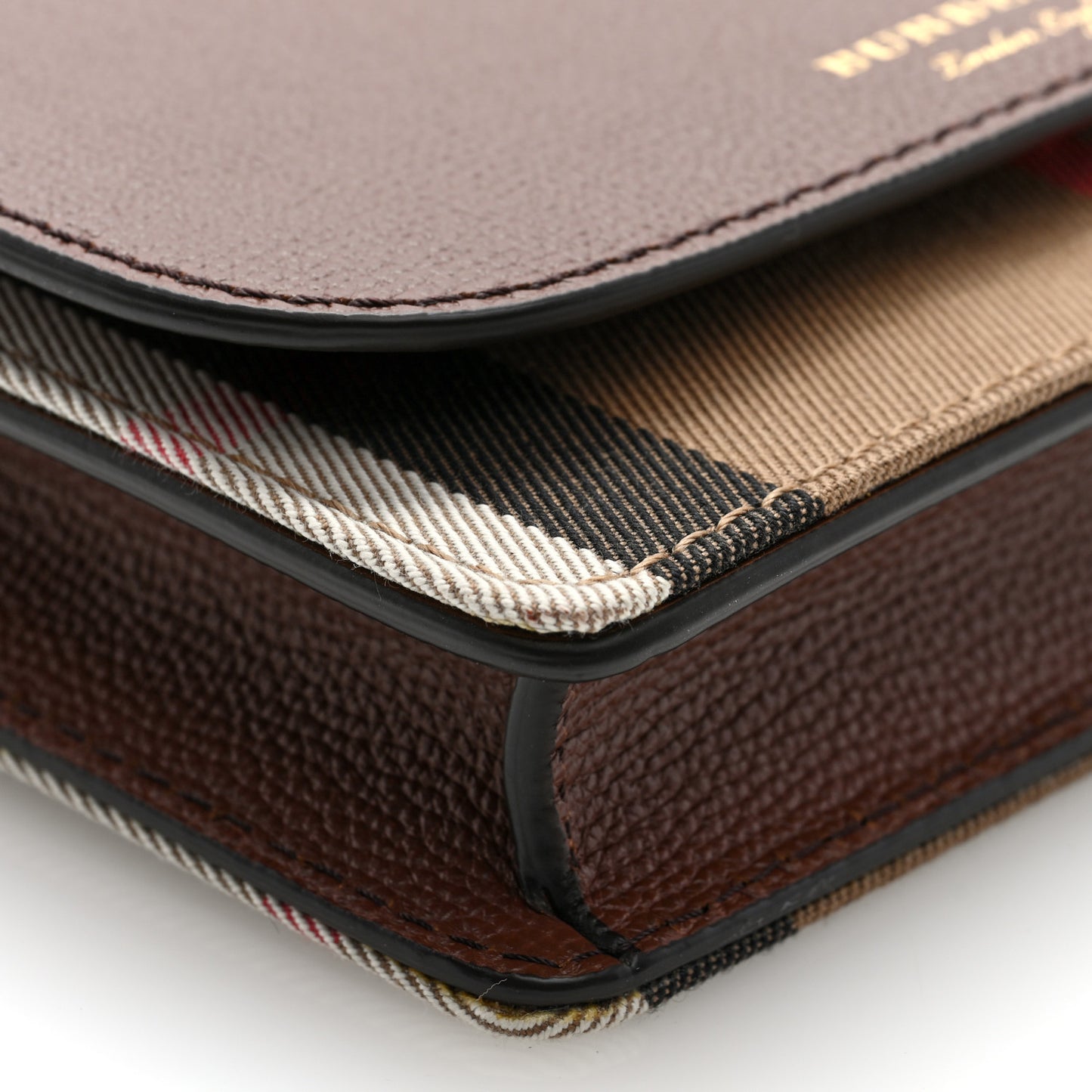 Derby Calfskin House Check Hampshire Crossbody Tan