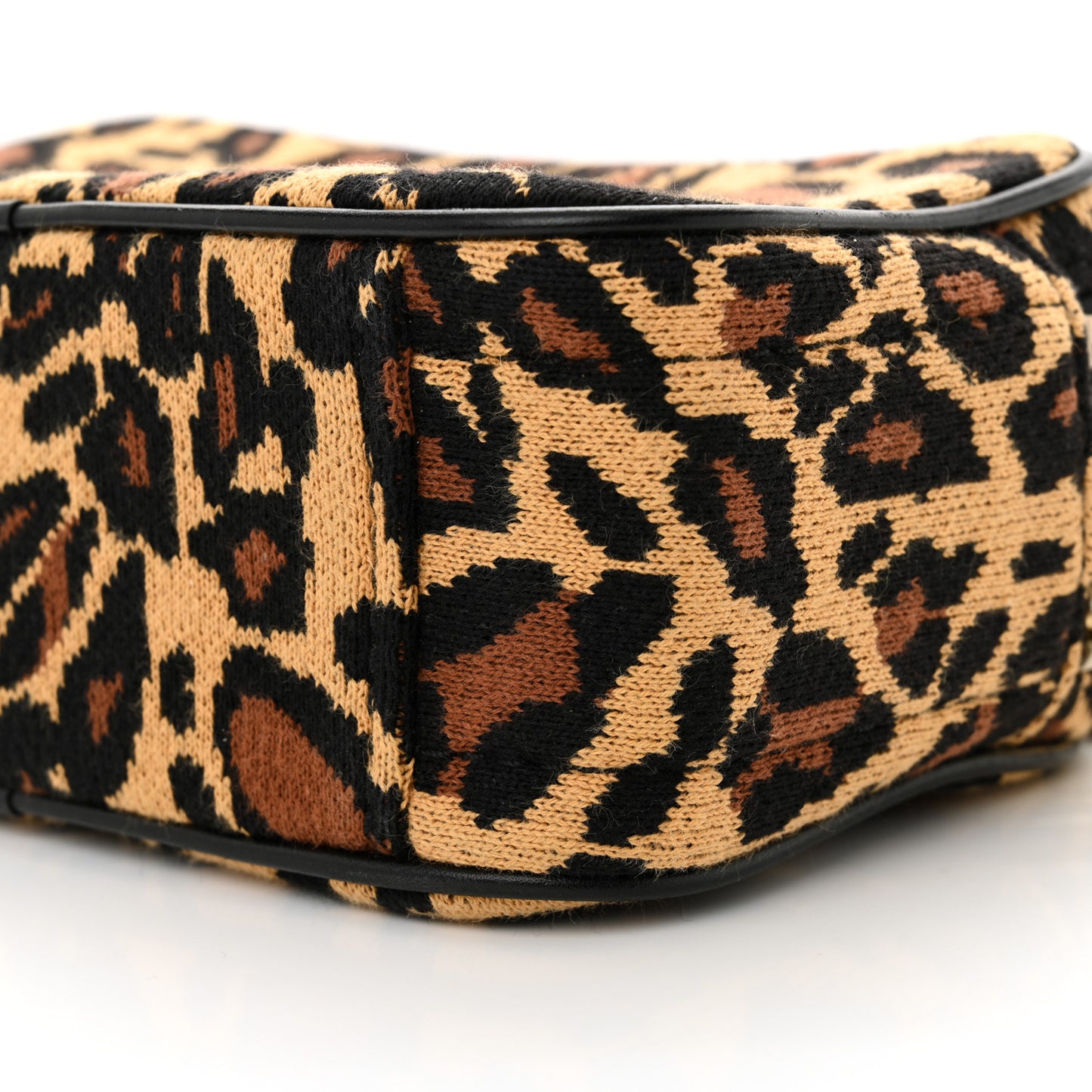 Calfskin Fabric Leopard Print The Softshot Bag
