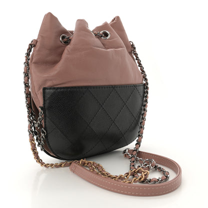 Chanel Calfskin Quilted Small Gabrielle Bucket Beige Black 3 of 10