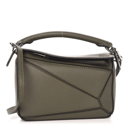 Loewe Calfskin Mini Puzzle Bag Khaki Green 1 of 10