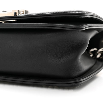 Chanel Calfskin Pearl Chevron Small Boy Flap Black 10 of 10