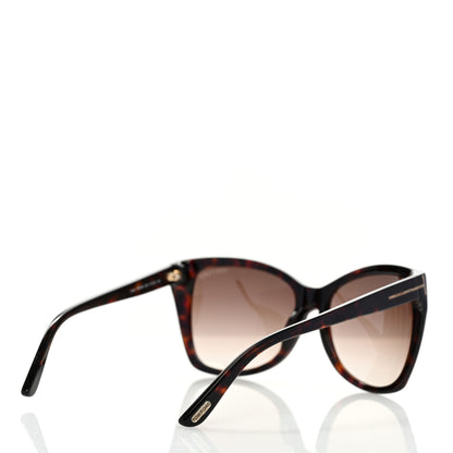Tom Ford Carli Oversize Square Cateye Sunglasses TF295 Havana Brown 4 of 8